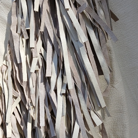 USA BIKERS DREAM APPAREL LEATHER FRINGE JACKET sz M/L - Picture 8 of 14